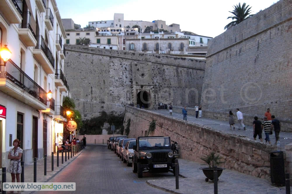 D'Alt Vila at dusk, Eivissa Town